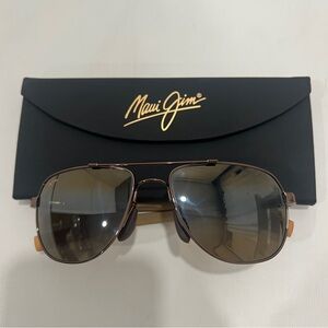 Maui Jim Guardrails Copper Bronze Sports Aviator Sunglasses 58mm